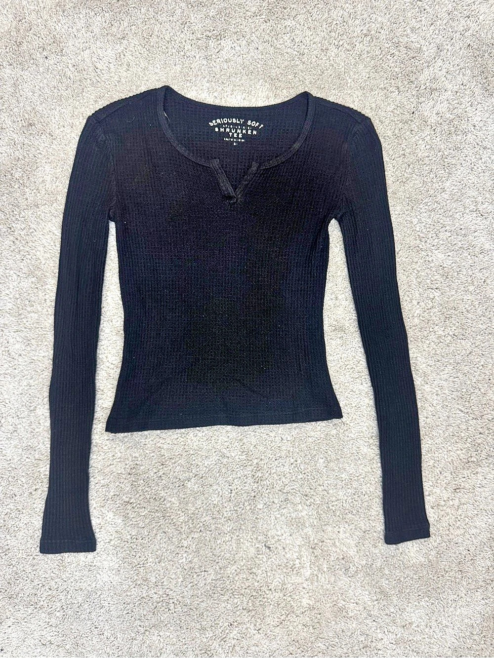 J.Crew Black Ribbed V-Neck Sweater